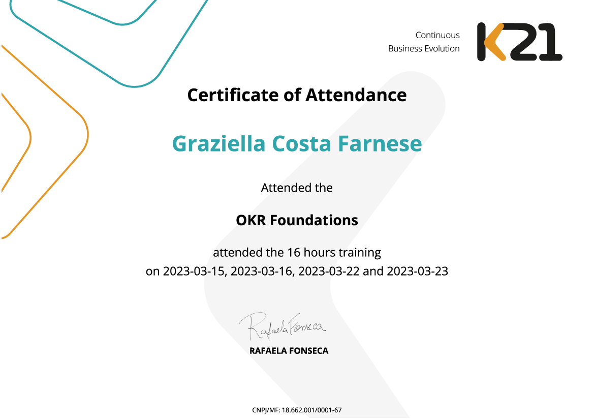 Certificado K21